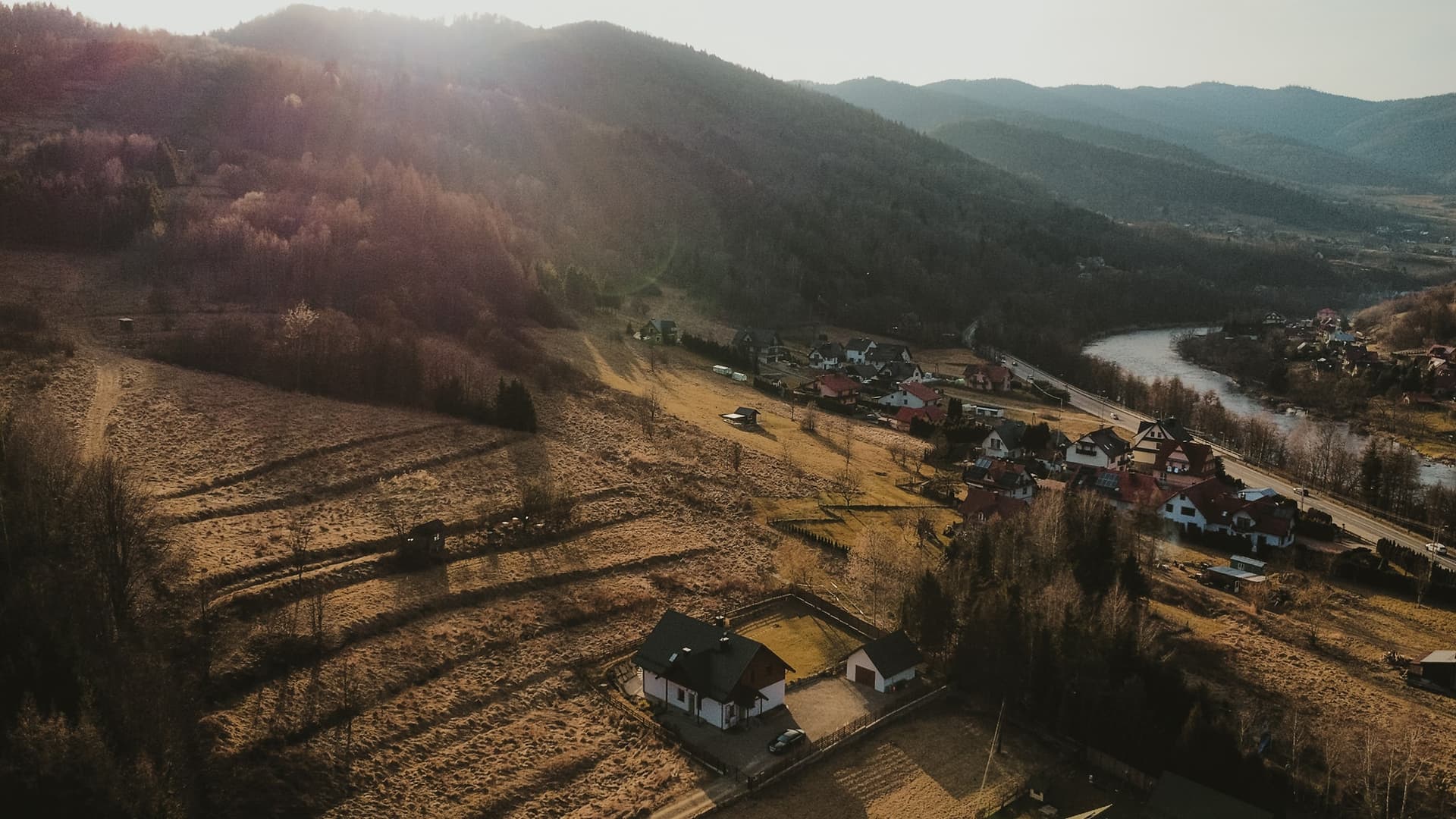 Widok domu z lotu ptaka